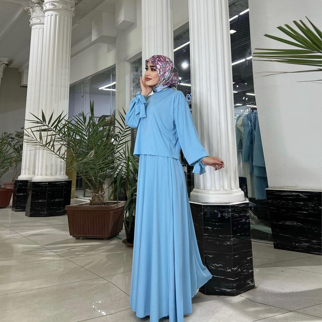 Female Fashion Long Sleeve Half-length Dress Suit