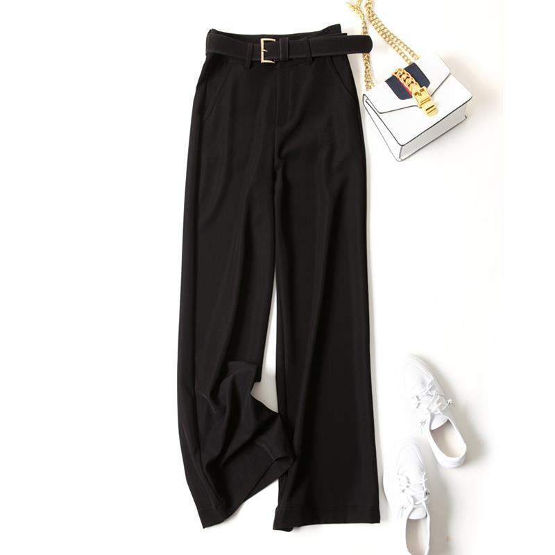 High Waist Slimming Straight Wide Leg Pants Women Drape