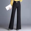 Simple Korean Style Wide Leg Pants Women High Waist