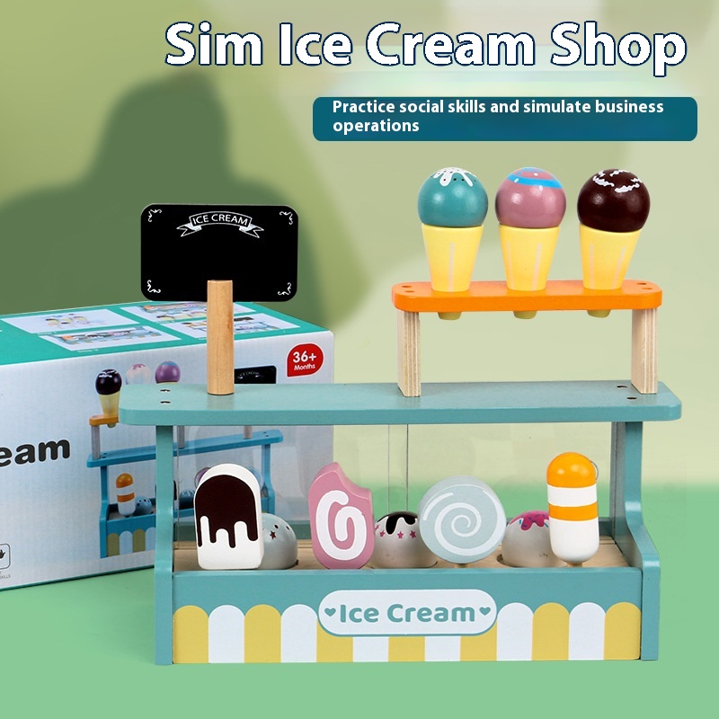 Wooden Children's House Simulation Kitchen Toy Set