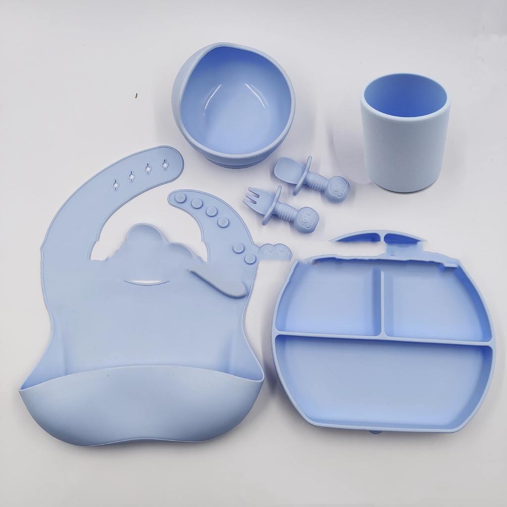 Silicone Children's Cutlery Set Baby Food Supplement Plate