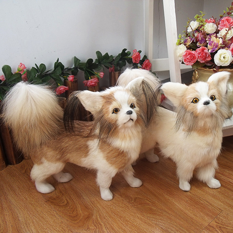 Animal Model Fur Craft Gift Static Ornament Dog Model