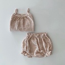 Infant Children's Clothing Solid Color Sling T Big PP Shorts Suit