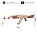 بندقية AK-47 خشبية ثلاثية الأبعاد للأطفال والكبار