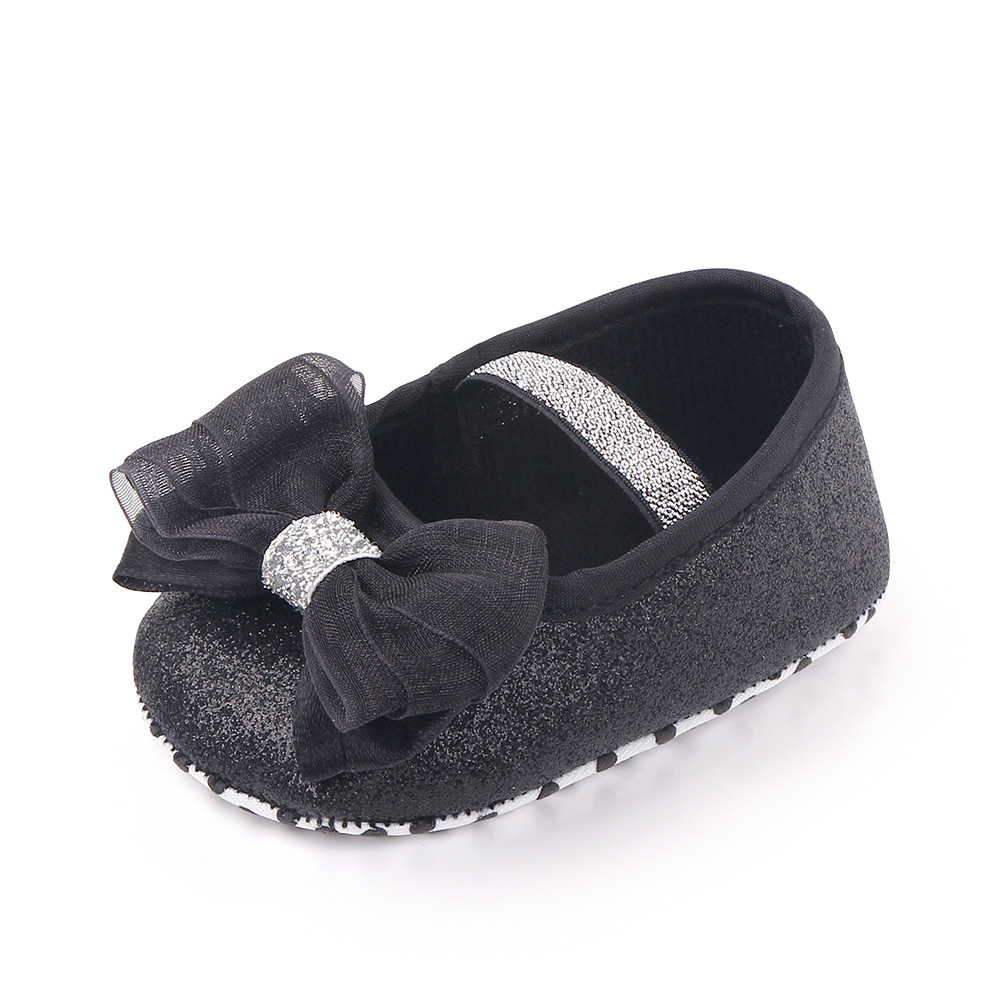 Newborn Princess Shoes Baby Shoes Soft Soled Baby Shoes Bow Princess Shoes Single Shoes 