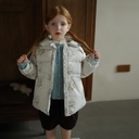 معطف شتوي سميك للأطفال بتصميم أزهار كوري