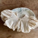 Fashionable Jacquard Bubble Short Sleeves