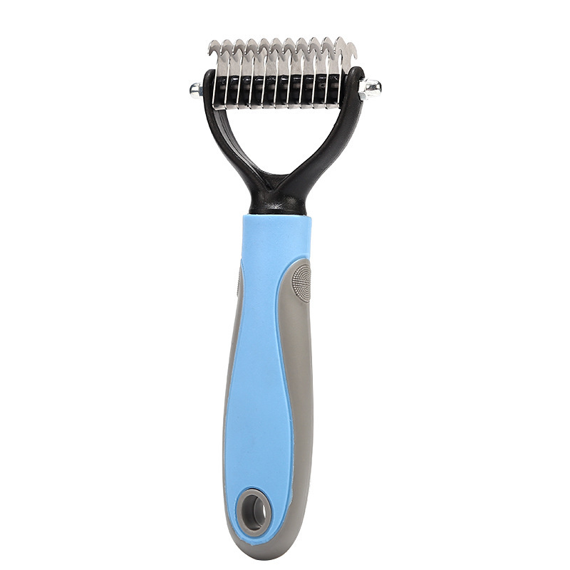 فرشاة إزالة شعر مزدوجة للحيوانات الأليفة