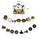 New Year's Day Pull Flag New Year's Eve Cake Insert Card Insert Sign