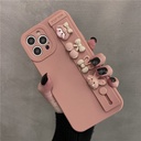 غطاء هاتف سيليكون مزود بسوار بتصميم البسكويت