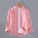 Spring And Autumn Thin Stand-up Collar Long-sleeved Men's Shirt