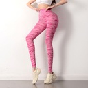 Nude Feel Peach Hip Yoga Pants Female Zebra Stripes