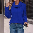 Casual Solid Color High Collar Warm Long Sleeve