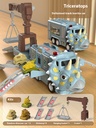 Children's Boys And Girls Dinosaur Deformation Rail Car Light Music Storage