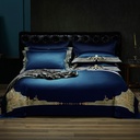 Four-piece Luxury Burgundy Wedding Bed