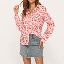 Printed Casual Chiffon Long-Sleeved Shirt
