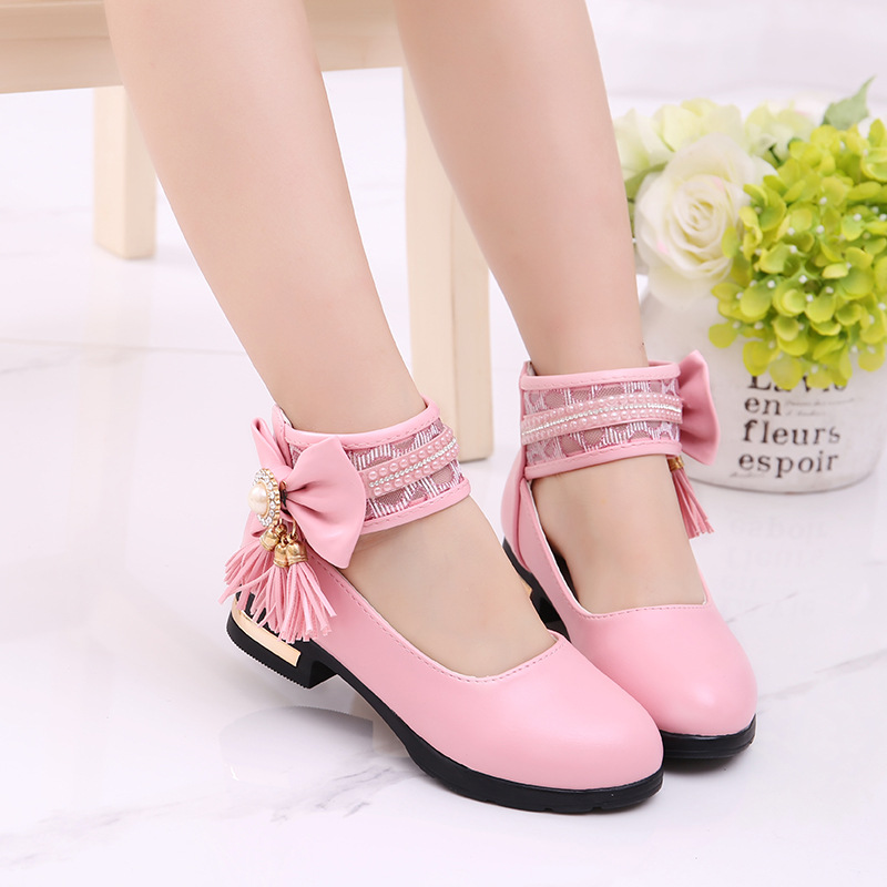 Korean Version Soft Sole Princess Shoes Large Children Single