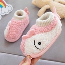 Non-slip Warm Baby Cotton Slippers Children Cartoon Cute Dinosaur Shoes