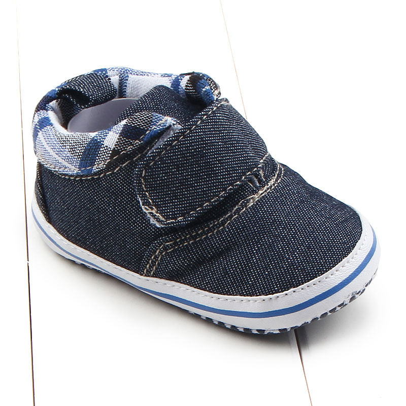 Lattice High-Top Velcro Baby Toddler Shoes Foreign Trade Wholesale Baby Shoes Toddler Shoes