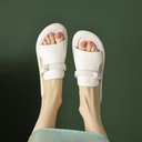 Soft Leather Open Toe Casual Slippers Women