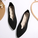 Plus Size Women's Flat Pumps Pointed Flying Woven