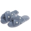 Women's Indoor And Outdoor Warm Pearl Cross Slippers