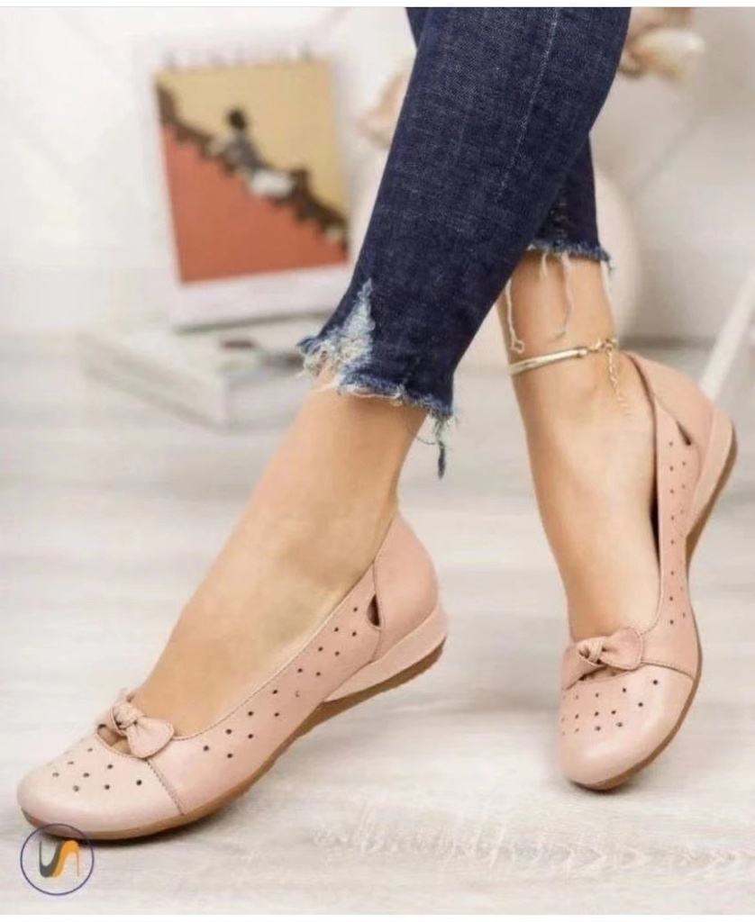 Round Toe Bowknot Gommino Women's Shallow Mouth Flats Flat Women's Shoes