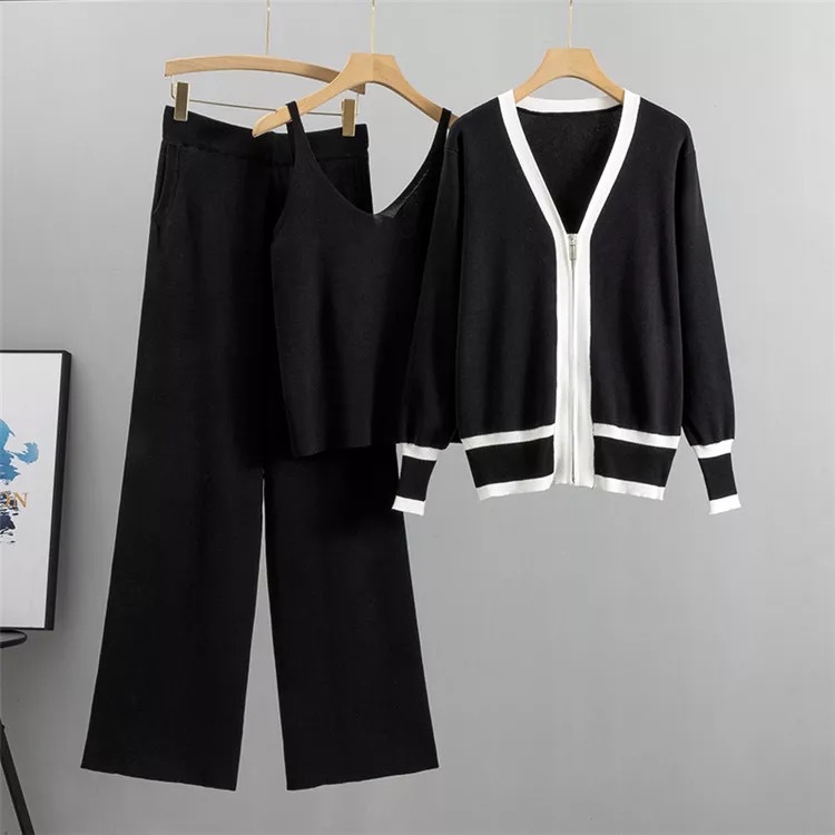 Knitted Three Piece Sweater Suit