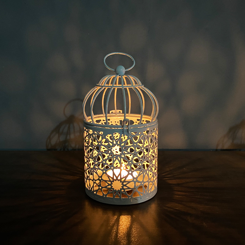Illuminated Metal Lantern for Ramadan