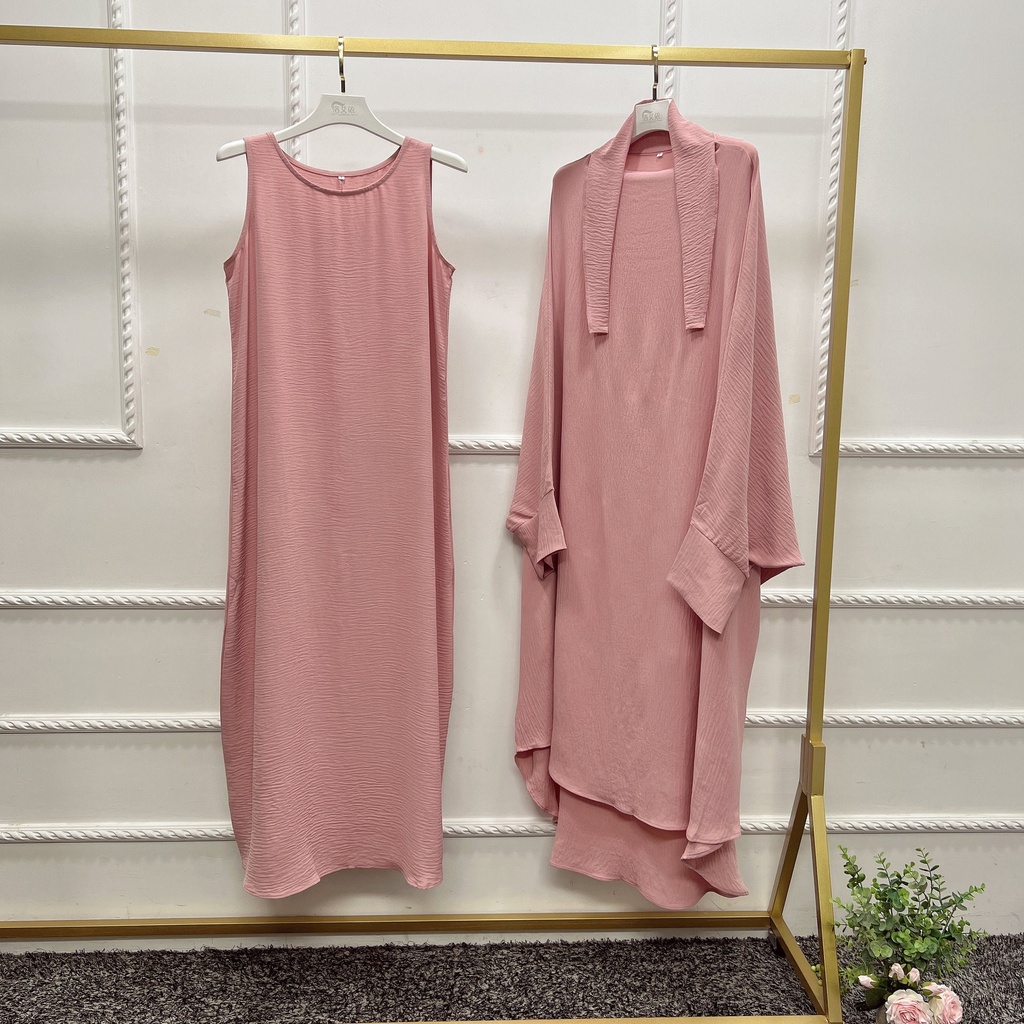 طقم صلاة واسع بتصميم حديث أنيق وفخم لون ساده 