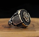 Luxurious Silver Ring with an Elegant Design Inspired by Arabic and Oriental Heritage