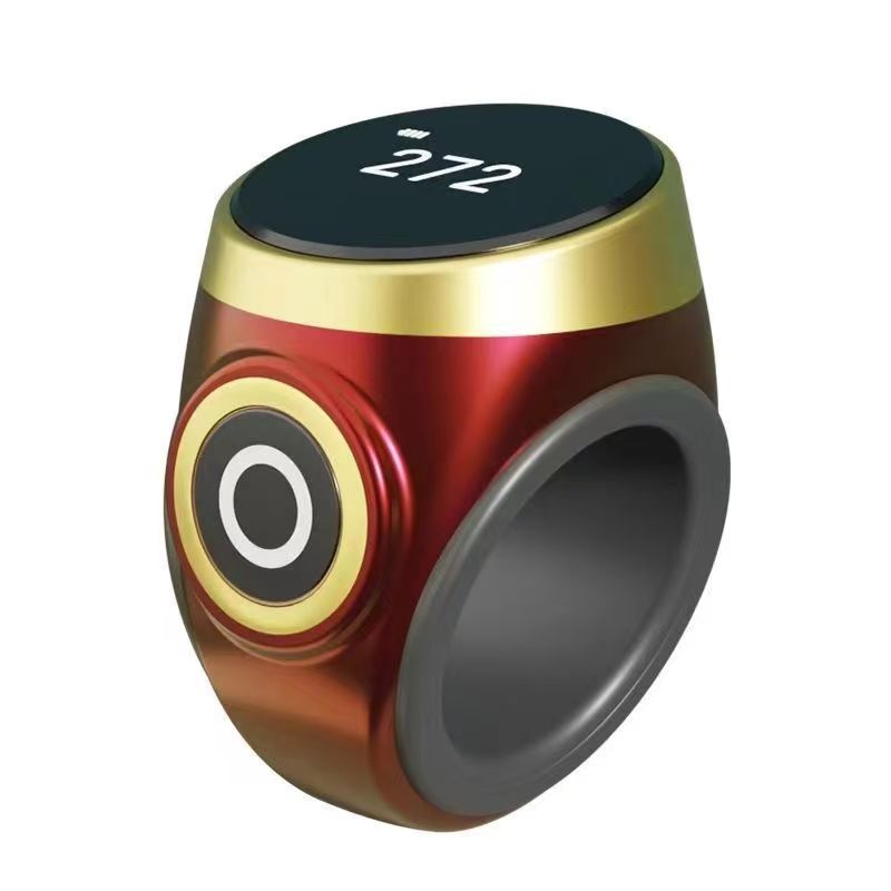 Smart Tasbeeh Counter Ring with a Luxurious Tibetan Design and Charging Feature