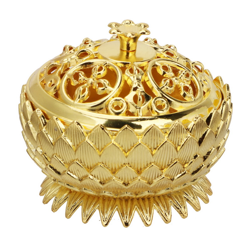 Add a touch of elegance and Eastern tranquility to your space with the luxurious Lotus Incense Burner