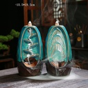 Elegant and Luxurious Ceramic Incense Burner with Natural Decorations, Perfect for Creating a Calm and Relaxing Atmosphere