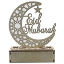 Ramadan decoration featuring a crescent design with hollow letters and beautiful LED lights 