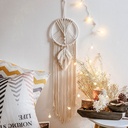 Ramadan decorative hanging tapestry with a moon and star design, featuring lights for a spiritual ambiance