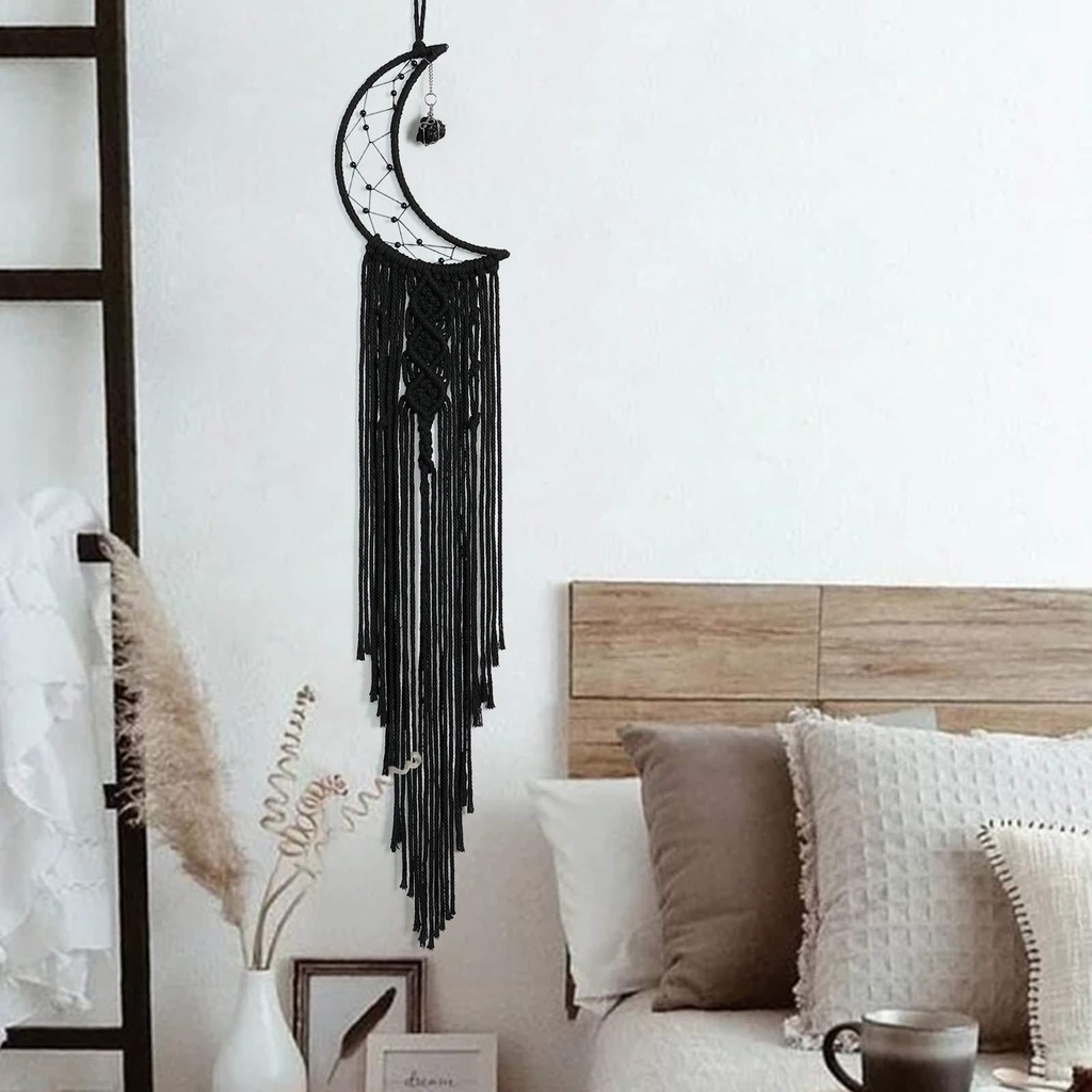 Ramadan-Themed Cotton Woven Star and Moon Pendant