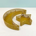 Metal decorative tray with an elegant artistic design – a refined craft piece that adds a luxurious touch to home décor