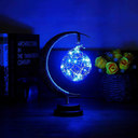LED lamp with a moon design, featuring a decorative iron piece adorned with copper wire shaped like a star, and powered by a USB battery