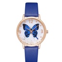Women's quartz watch with a modern design, unique numerals, rhinestones, and butterfly accents for a chic finish