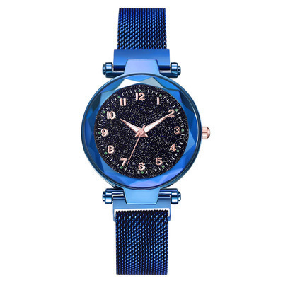 A luminous quartz watch with a digital face inspired by a sky full of stars