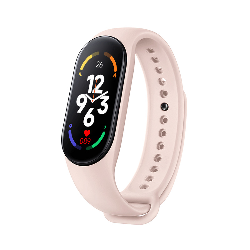 A smart watch equipped with a heart rate and blood pressure sensor, supporting Bluetooth, step counting, and music playback