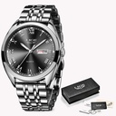 Chronograph watch from a luxury brand with a modern and elegant design