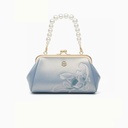 Hand-Embroidered Leather Clutch Bag – Stylish and Elegant Design