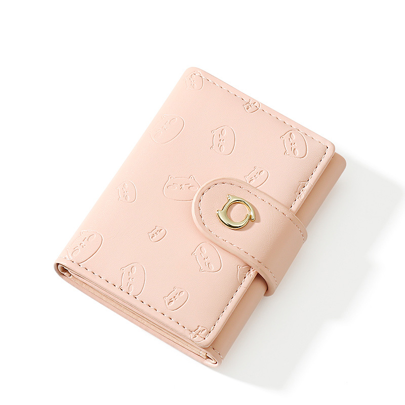 A compact women's wallet with a foldable design, combining elegance and functionality