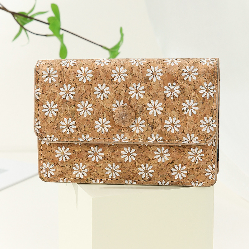 Elegant and functional premium cork card holder with an expandable design 