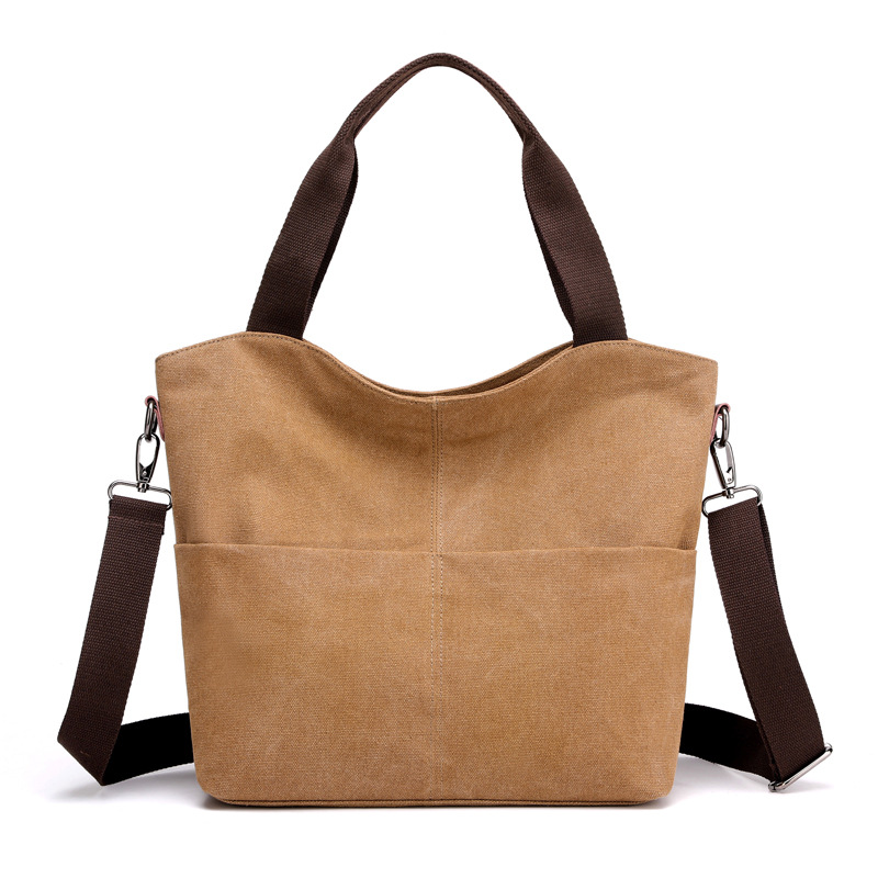 Women's canvas shoulder bag with an elegant and modern design