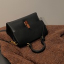 Women's Large Shoulder Bag with Textured Peach Wood Design in European Style