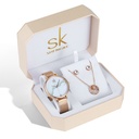 Three-Piece Rose Gold Watch Set with Elegant and Modern Design