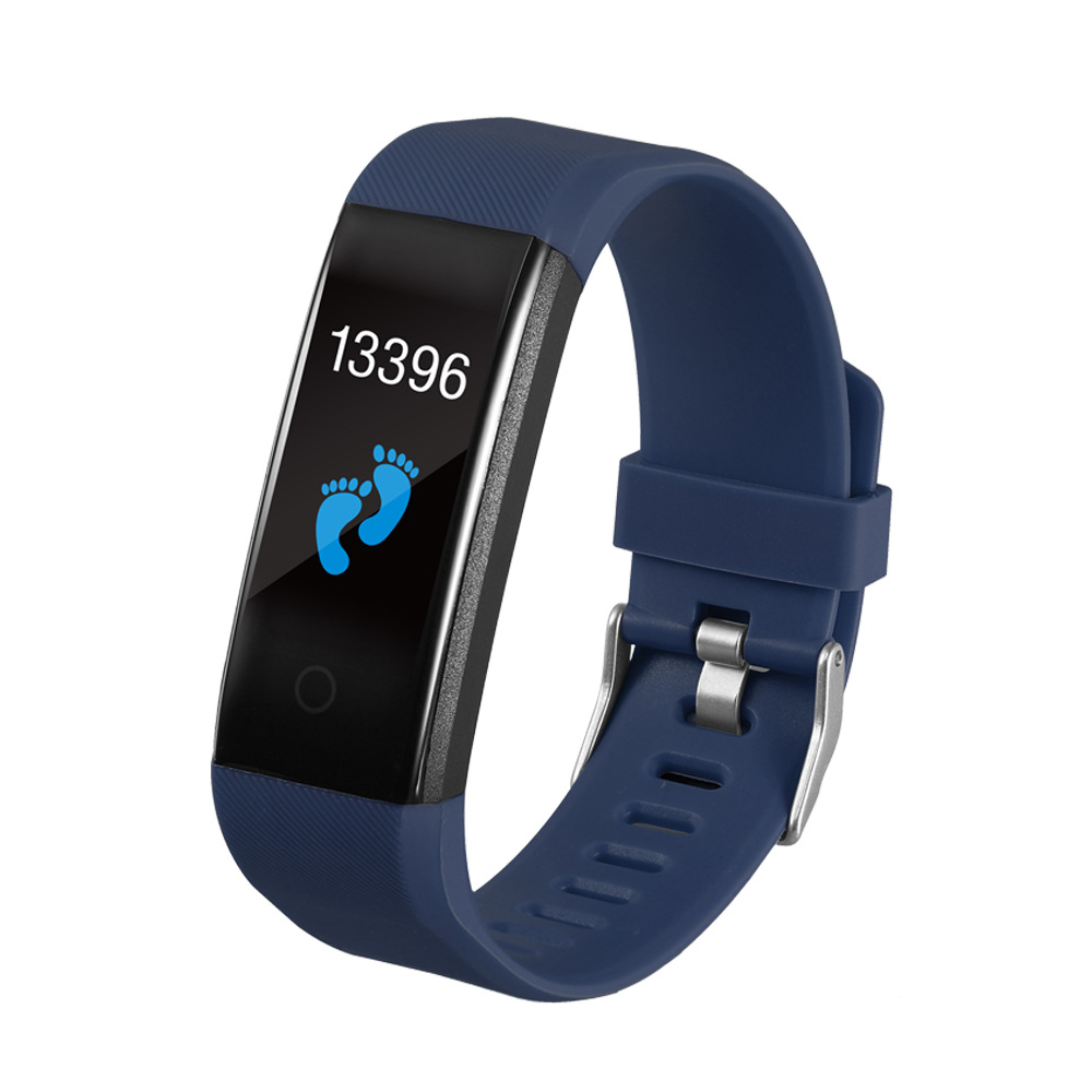 A Bluetooth-enabled sports smartwatch for step counting and message notifications 